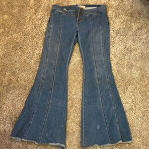 Free people pocketless flare jeans 30